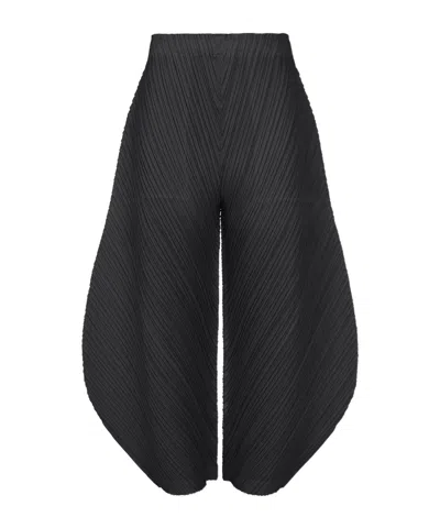 Issey Miyake Thicker Bottoms 1 Pleated Tapered Trousers In Black