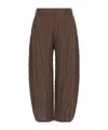 Issey Miyake Pleats Please  'thicker Bottoms 2' Pants In Brown