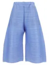 Issey Miyake Wide Leg Textured Fabric Elastic Waistband Trousers