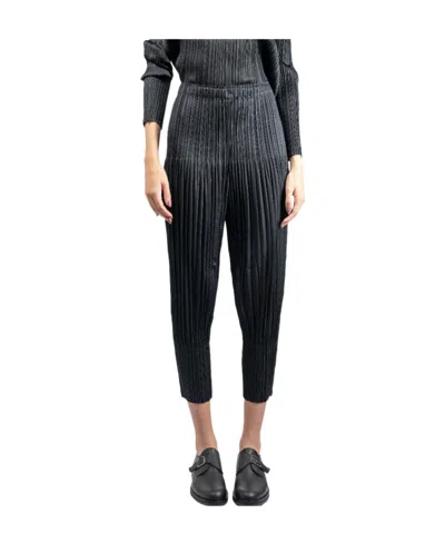 Issey Miyake Thicker Bottoms 2 Plissé Trousers In Black