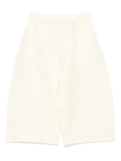 Issey Miyake Thicker Bottoms 2 Trousers In Yellow