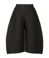 Issey Miyake Womens Black Thicker Crop-leg Knitted Trousers In Black