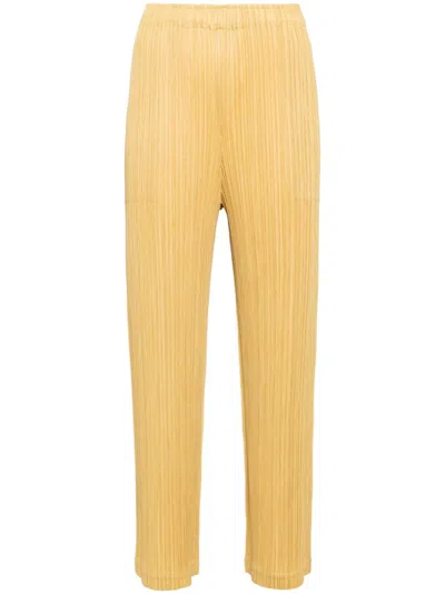 Issey Miyake Thicker Trousers In Yellow