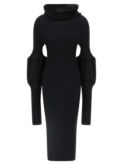 ISSEY MIYAKE 'THIN AND THICK KNIT' DRESS