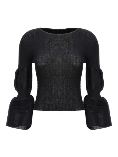Issey Miyake Assemblage Branch Top In Black