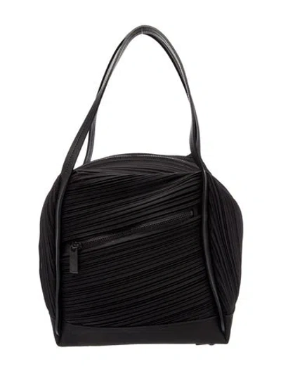Pre-owned Issey Miyake Top Handle Bag In Black