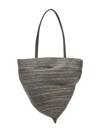 Pre-owned Issey Miyake Top Handle Bag In Gray