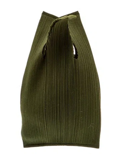Pre-owned Issey Miyake Top Handle Bag In Green