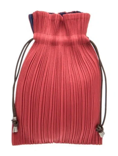 Pre-owned Issey Miyake Top Handle Bag In Red