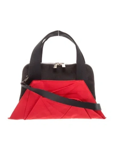 Pre-owned Issey Miyake Top Handle Bag In Red