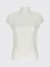 Issey Miyake Wooly Pleated High-neck Top In White