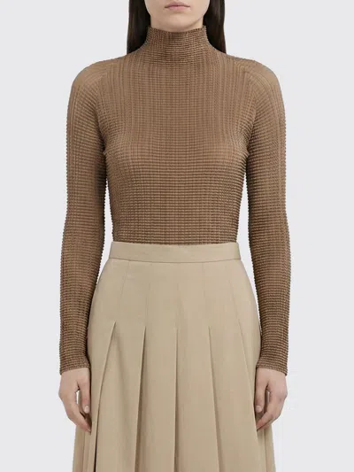 Issey Miyake Top Woman  In Brown