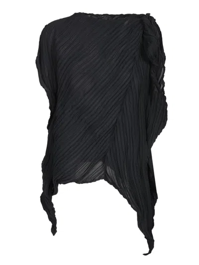 Issey Miyake Tops In Black