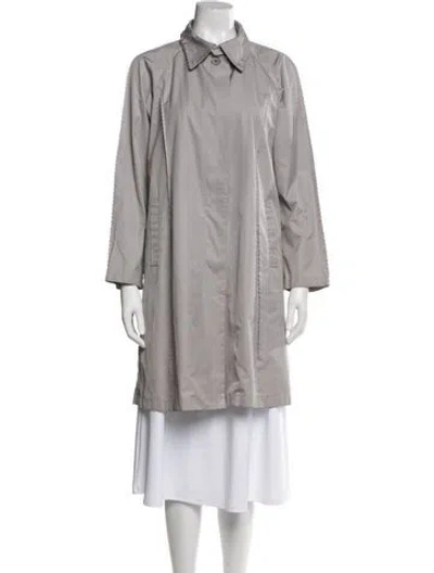 Pre-owned Issey Miyake Trench Coat In Gray