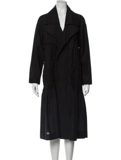 Pre-owned Issey Miyake Trench Coat In Gray