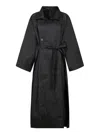 Issey Miyake Oversized Hemp Black Trench