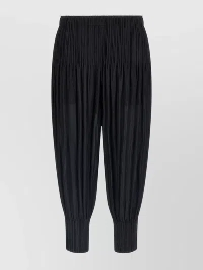 ISSEY MIYAKE TROUSERS ELASTIC WAISTBAND RIBBED CUFFS