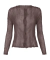 Issey Miyake Tulle Cardigan In Brown
