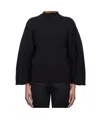 Issey Miyake Turtleneck Long Sleeve Sweater In Black
