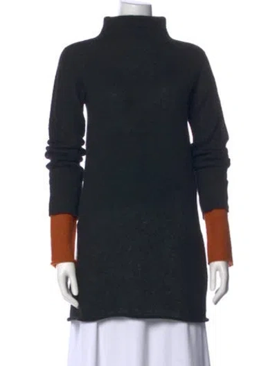 Pre-owned Issey Miyake Turtleneck Long Sleeve Sweatshirt In Black