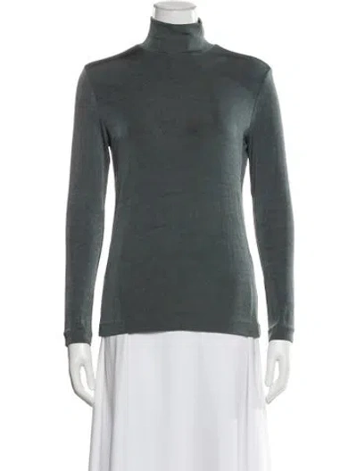 Pre-owned Issey Miyake Turtleneck Long Sleeve Top In Gray