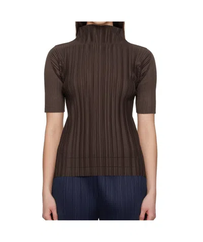 Issey Miyake Turtleneck Sweater In 45 Dark Brown
