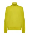 Issey Miyake Homme Plissé  Turtleneck Long-sleeved Jumper In Yellow