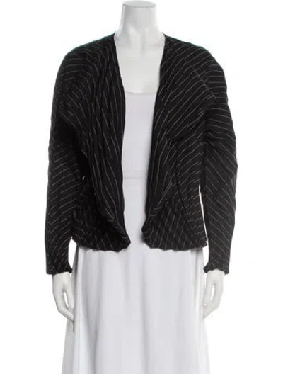 Pre-owned Issey Miyake Tweed Pattern Evening Jacket W/ Tags In Black