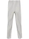 Issey Miyake Tweed Pleats Cropped Trousers In Neutrals