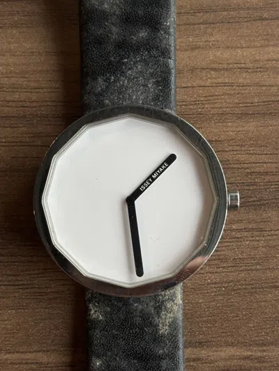 Pre-owned Issey Miyake “twelve” Watch In Black
