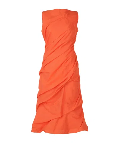ISSEY MIYAKE ISSEY MIYAKE SLEEVELESS RUCHED DRESS