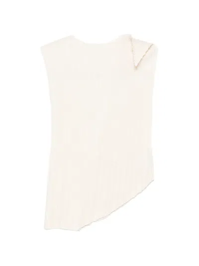 Issey Miyake Unfurling Pleats Blouse In White
