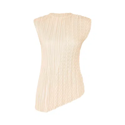 Pre-owned Issey Miyake Unfurling Pleats Shirt 'off White' | Women's Size 2