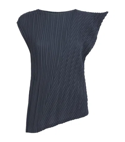 Issey Miyake Unfurling Pleats Top In Blue