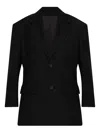 Issey Miyake Uni-form Buttoned Blazer In Black