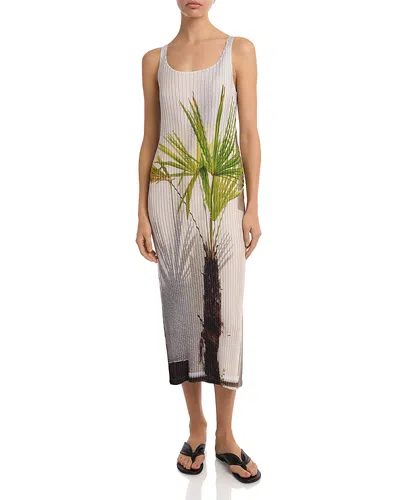 Issey Miyake Urban Jungle Ribbed Dress In Multi