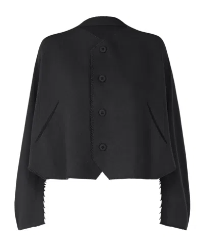 Issey Miyake Campagne  Cardigan In Black