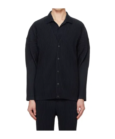 Issey Miyake V-neck Cardigan In Black