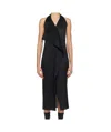 Issey Miyake V-neck Dress In Black