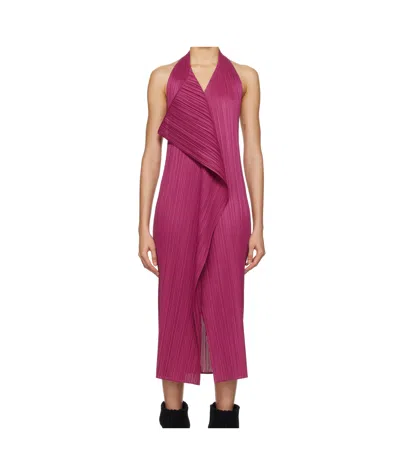 Issey Miyake Pink Monthly Colors November Maxi Dress In 83 Magenta