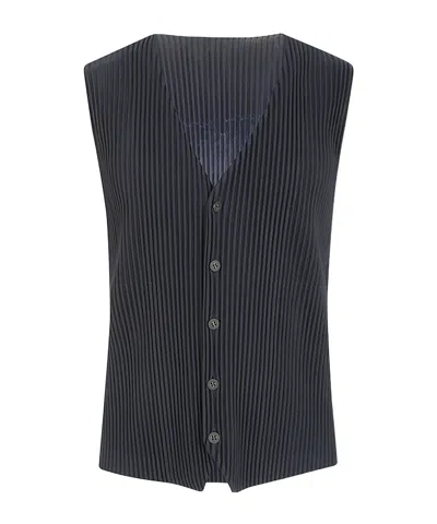 ISSEY MIYAKE V-NECK PLISSÉ WAISTCOAT