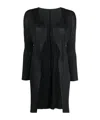 Issey Miyake January Pleated Coat In Black
