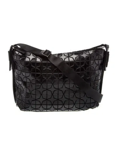 Pre-owned Issey Miyake Vegan Leather Messenger Bag In Black