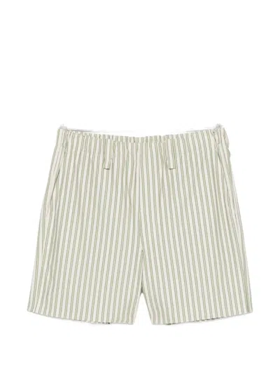 Issey Miyake Vertical-stripe Shorts In Multi