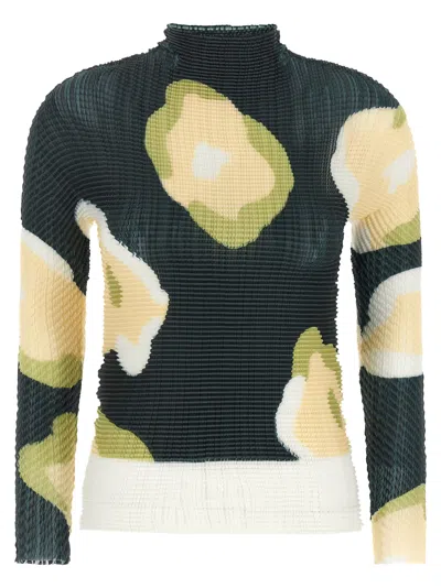 Issey Miyake Verve Pleats Top In Multi