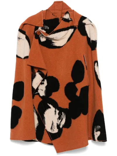 Issey Miyake Vigor Cape In Orange