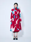 Issey Miyake Vigor Trench Coat In Red