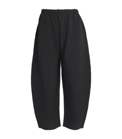 Issey Miyake Vigor Pleats Wide-leg Trousers In Black