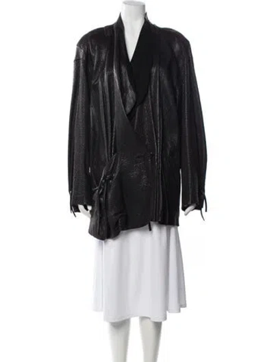 Pre-owned Issey Miyake Vintage 1983 Leather Coat In Brown