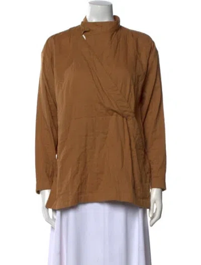 Pre-owned Issey Miyake Vintage 1984 Blouse In Brown